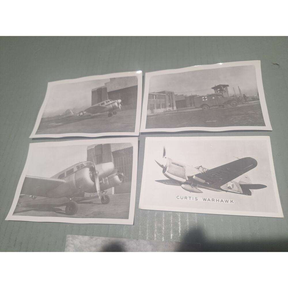 Vintage WWII Aircraft Postcards Photos Lot Curtiss Warhawk B-25 Aviation